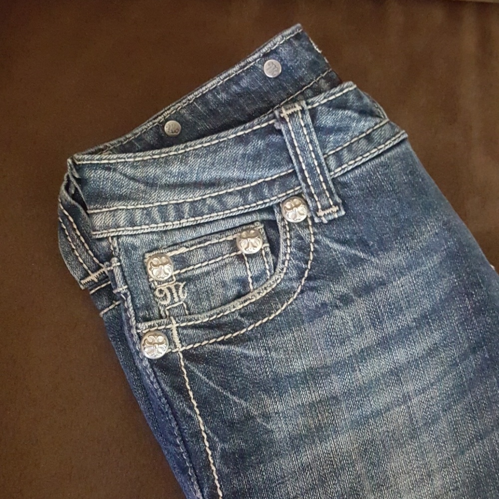 26 boot cut zebra studded Rodeo Cowgirl   30" inseam petite hem